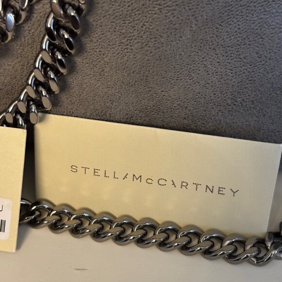 Stella McCartney Falabella Shaggy Deer Faux Leather Foldover Tote Light Gray - Picture 7 of 10